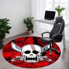 1 шт. Коврик для пола Круглый Пиратский символ из One Piece, для офиса, под офисные стулья, спальни, гостиной, домашнего декора  a1022123