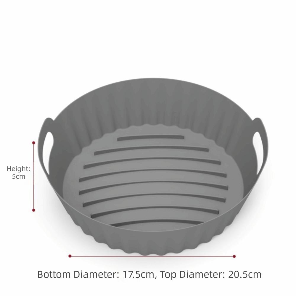 Reusable Air Fryer Basket Foldable Round Baking Tray New Silicone Cooking Tray Air Fryer Cooking