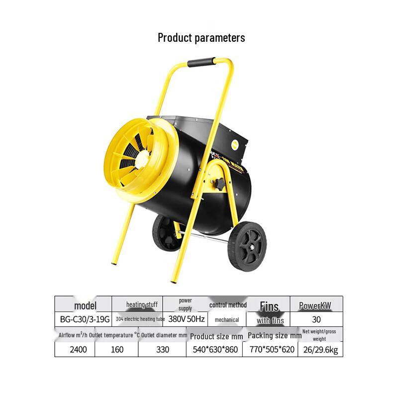 Промышленный электрический тепловентилятор Бао Гун