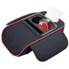 Car Armrest Storage Box Ergonomic Box Cushion Car Center Console Cover With Cup Holder Tissue Box Phone Slot Side Storage Bag