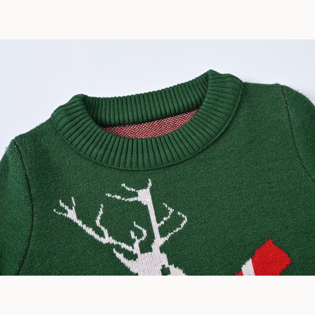 Fall and Winter Boys and Girls In Small Children's Children's Clothing Christmas Elk England Fashion Loose Pullover Sweater