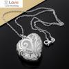 Designer 925 Stamped Silver Fine Crystal Heart Pendant Necklace for Women Party Wedding Accessories Jewelry Couple Gifts