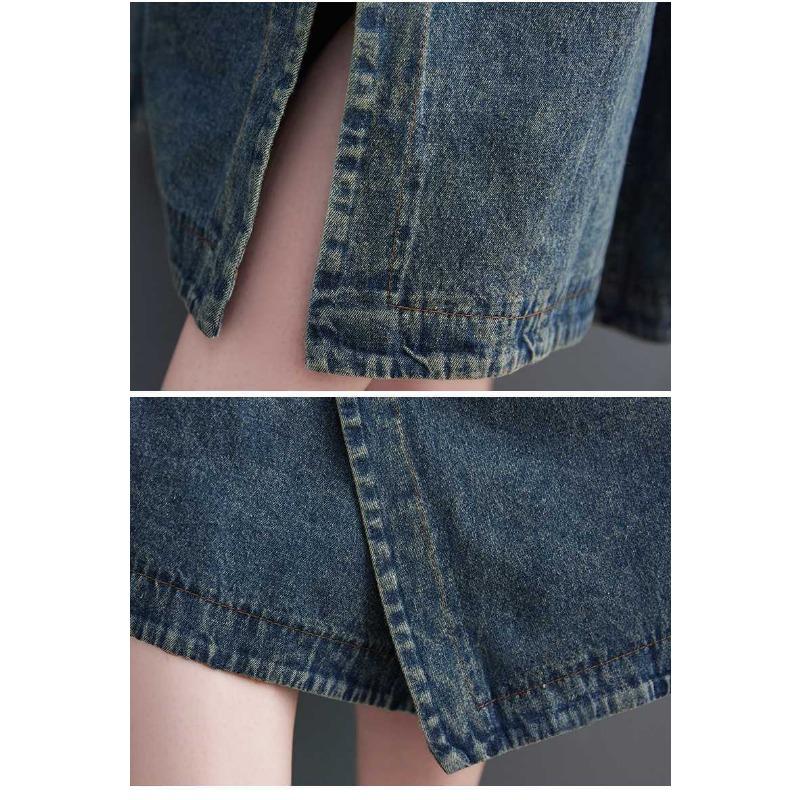 Летняя весна женская длинная одежда свободный пояс без рукавов джинсовые платья женские классические повседневные винтажные платья V-образный вырез юбка средней длины