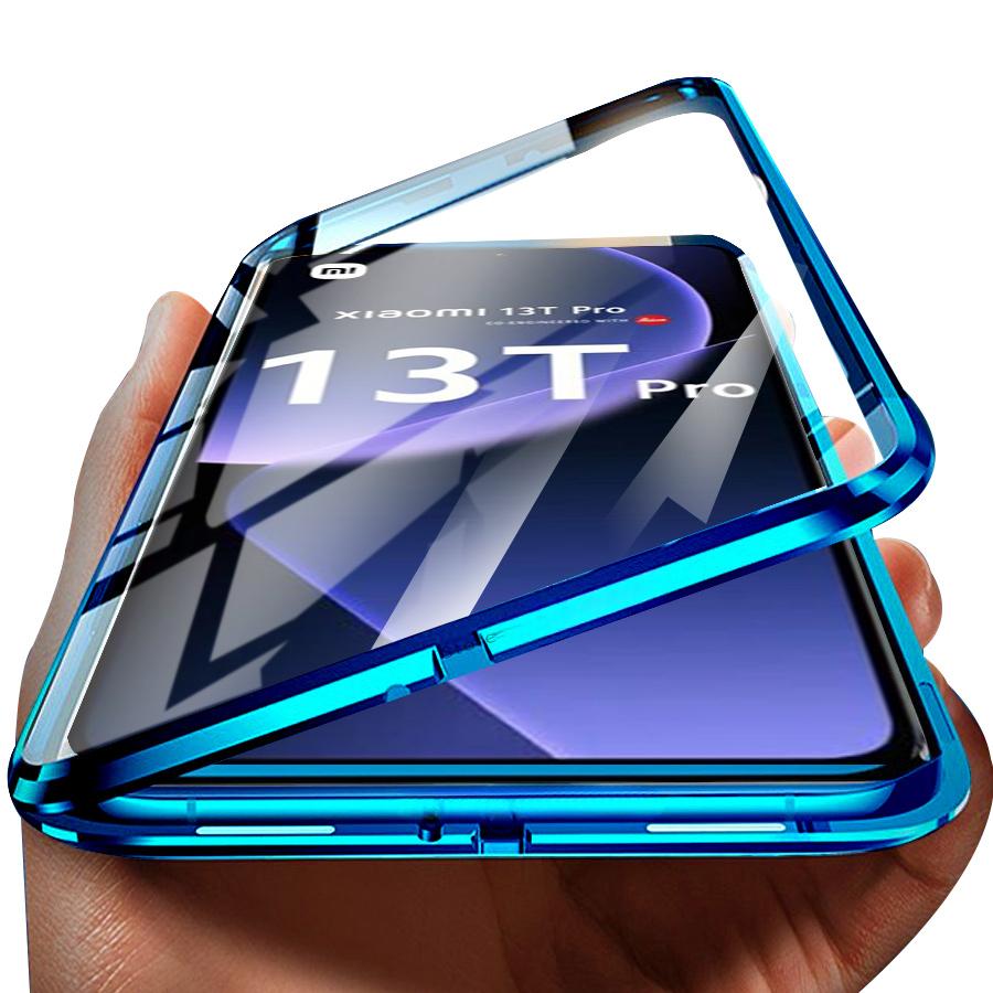 Двусторонний защитный стеклянный чехол с магнитным флипом на 360° для Xiaomi 13T Pro 5G Poco X6 5g Xiaomi Redmi Note13 13Pro 5G противоударный чехол