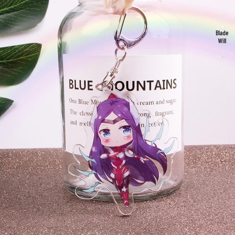 Аниме акриловый двухслойный сэндвич-подвесной брелок - Lualu Blind Monk Yasuo Comic Exhibition Accessories