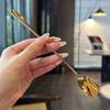 Stainless Steel Coffee Tea Spoon Net Red Golden Dinner Long Handle Stirring Dessert Honey Spoons For Kitchen Accessories Gadgets