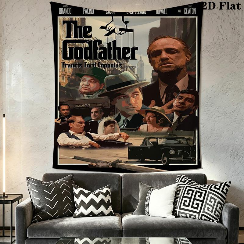Godfather Movie Poster Tapestry Background Cloth Fashion Print Soft Background Wall Hanging Cloth Homestay Soft Decoration Tapestry