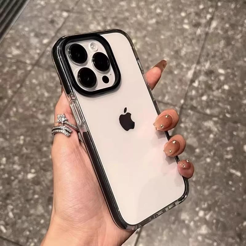 Роскошный прозрачный цветной чехол для iPhone 16 Pro Max для iPhone 15 14 13 12 11 Pro Max X Xs Xr Мягкая защитная крышка
