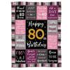 80th Birthday Gift Blanket Print Soft and Comfortable Flannel Blanket for Sofa Bed Living Room