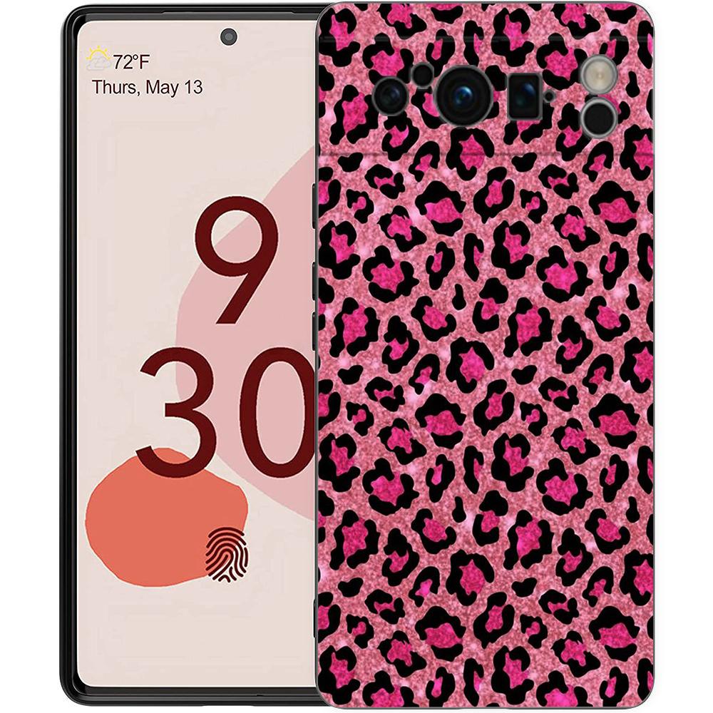 Чехол для телефона с принтом леопарда и гепарда для Google Pixel 8 7 6 Pro 8A 6A 7A 5G, мягкий силиконовый, противоударный, ТПУ, черный чехол, Fundas