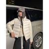 Autumn and winter new splicing sleeves stand-up collar cotton clothes women's short light and thin warm jackets women's clothing batch supply