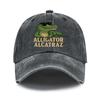 Washed Cotton Baseball Cap Breathable Alligator Dad Hat Comfortable Fashion Golf Hat Adjustable for Outdoor Sports