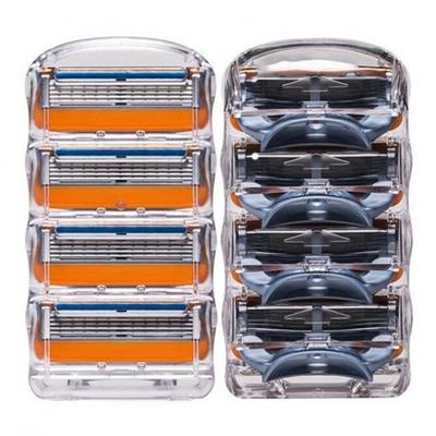 4 шт./лот 5-слойные лезвия для бритья лица мужские бритвенные лезвия для бритья для мужчин точилка для бритвенных лезвий высокого качества Маше 5 (цвет: оранжевый)