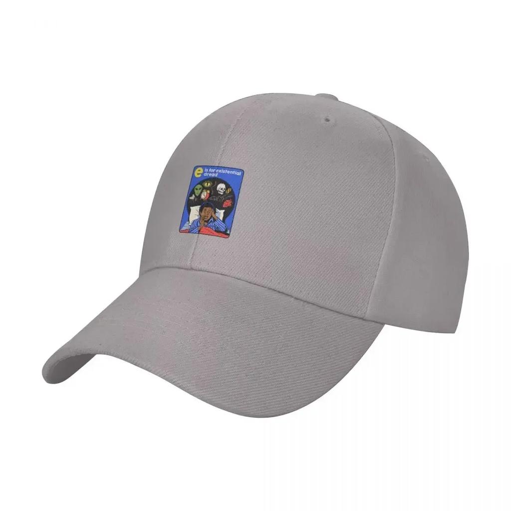 E is for Existential Dread Baseball Cap Thermal Visor Trucker Cap funny hat Unisexs Tennis WoUnisexs