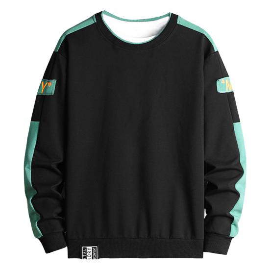 Winter Sweatshirt Long Sleeves Cold-proof Thermal Mid Length Men Autumn Sweatshirt for Daily Wear