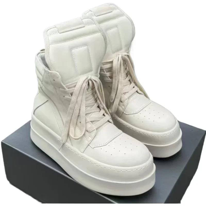 Женская обувь 2024 года, женские ботинки на шнуровке, модные повседневные ботинки в тон, женская обувь на платформе больших размеров для женщин