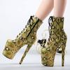 Sexy Women Shoes Pole Dance Shoes Snake Pattern Party Club Platform High-heeled Shoes Striptease Shoes