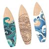 3 Pieces Surfboard Wall Decor Hanging Sign Attractive Coastal Art Crafts for Bedroom