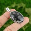 Daughters Day Deal Natural Black Fossil Coral 925 Silver Ethnic Pendant Jewelry