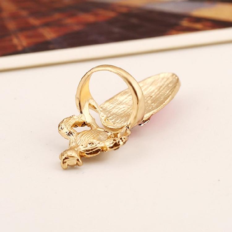 Набор из 4 изящных панк-колец-когтей, украшенных стразами, готические аксессуары для ногтей, косплей-украшения для косплея