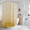 Душевая шторка в стиле Mid Century Modern Sun Boho, Ретро MCM Декор, Фанки Ванная комната, Горчично-желтый Винтажный Стиль, Потертый Солнечный Луч