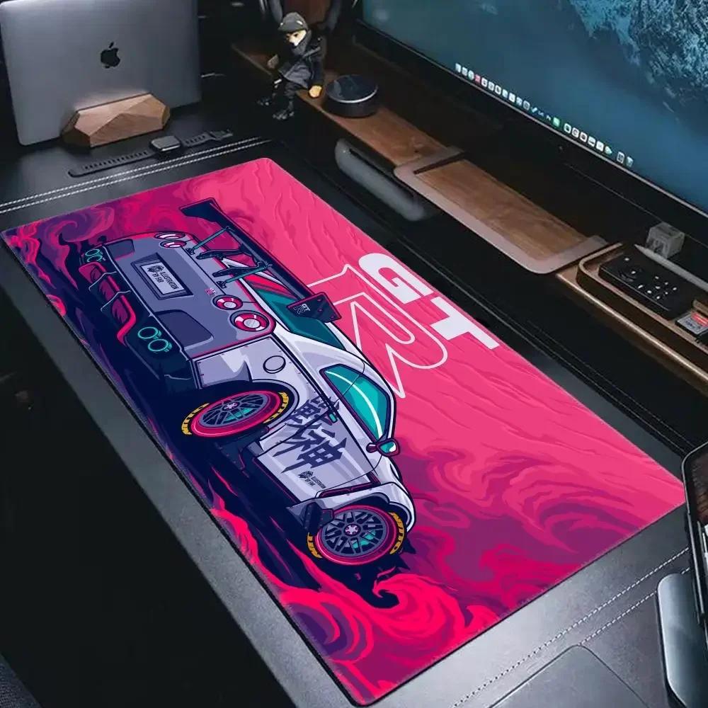 Новинки Коврик для мыши Спортивный автомобиль XXL Игровые аксессуары Офис Геймер Клавиатура Настольный коврик Нескользящий Ноутбук Большой Аниме GTR Коврик для мыши