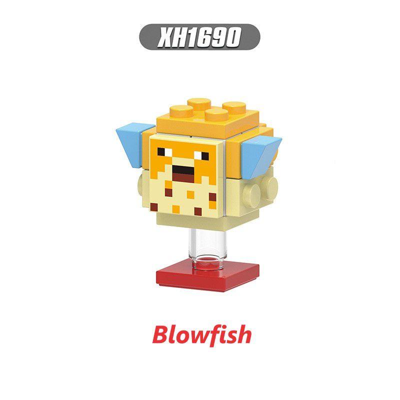 Puffer Alpaca Minecraft Lava Monster Moo Flower Skull Horse Building Blocks Toys