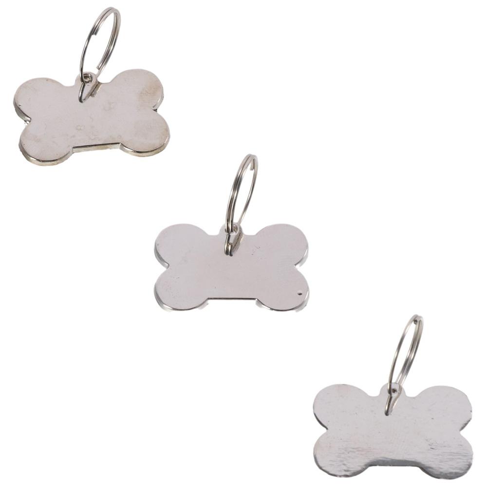 Серебряные пустые бирки Пустые бирки в форме косточки Брелоки Заготовки для штамповки DIY Изготовление ювелирных изделий