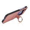 For Samsung Galaxy Z Flip5 5G Case Leather Coated PC Phone Cover with Ring Kickstand