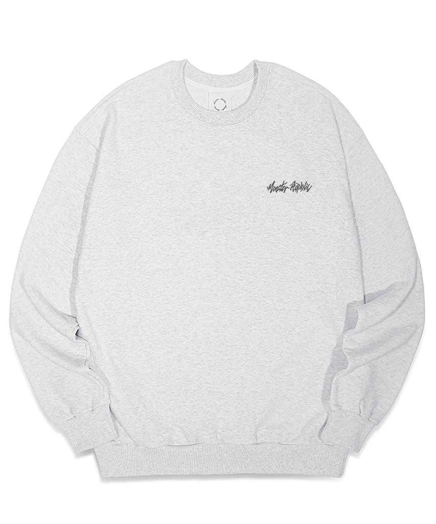 MONSTER REPUBLIC Authentic Logo Light Grey Sweatshirt Melange Grey_8124