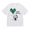 Women's Soft Breathable Classic T-Shirt Green Shamrock Good Morning Design Tee
