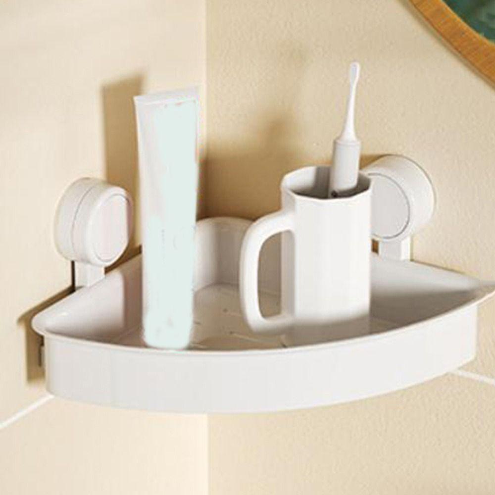 Пластиковая присоска для душа, настенная съемная угловая стойка для хранения, водонепроницаемая мощная треугольная полка для хранения для дома