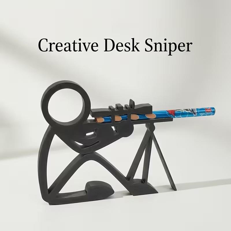 3D-печатные держатели для карандашей в виде человечков, подставки для ручек, пеналы и настольные украшения четырех разных форм
