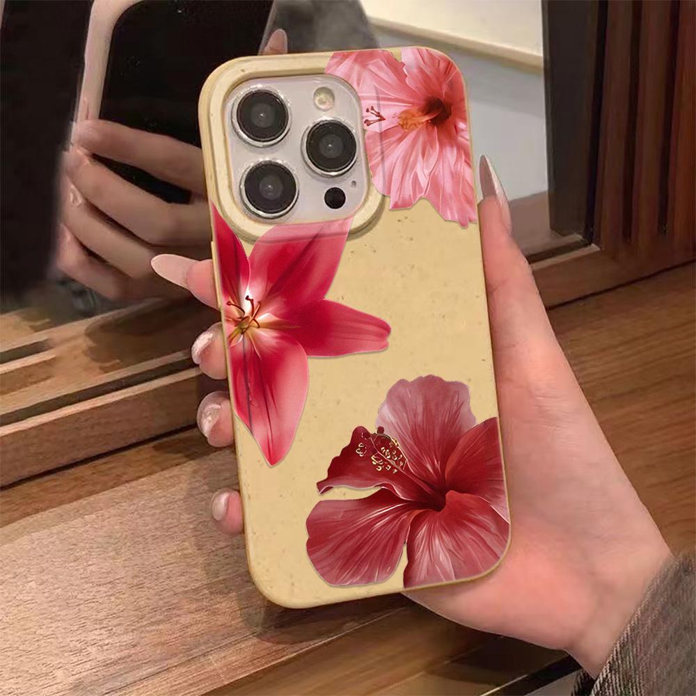 Красная Лилия Чехол для Телефона Подходит для IPhone 17 Pro Max Air 16 15 Plus 14 13 12 11 Чехол Обложка Funda Для IPhone 16 15 14 Plus Чехол
