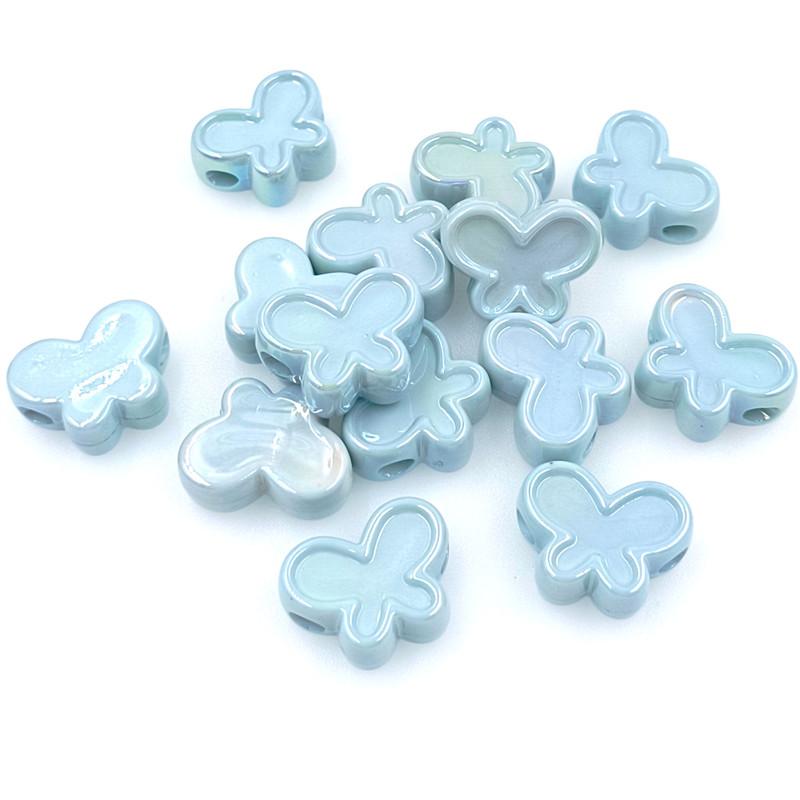 High Quality Acrylic Necklace Handmade Materials Jewelry Accessories DIY UV Dazzle Butterfly Loose Beads 5Pcs Fashion Bracelet