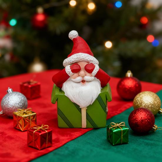 3 шт. Мини-статуэтка Санта-Клауса Вижу Слышу Говорю Зла Смола Рождественское Украшение Стола Коллекционная Фигурка для Дома Стола Офисного Стола Кухни