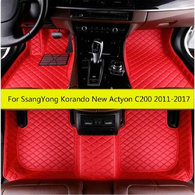 Коврики для SsangYong Korando New Actyon C200 2017 2016 2015 2014 2013 2012 2011 Автомобильные коврики Аксессуары для интерьера автомобиля