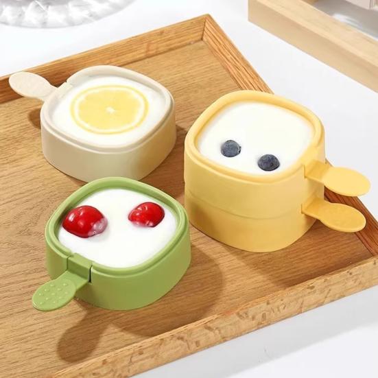 Форма для мороженого с крышкой, многоразовая форма для эскимо для DIY шоколадного десерта, пищевой лоток для льда, летние принадлежности для вечеринок, аксессуар