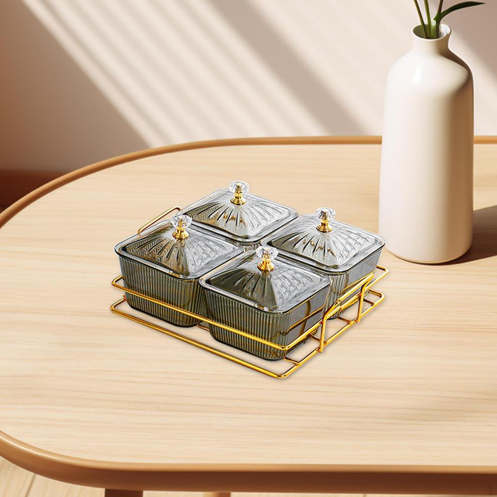 4 миски для подачи закусок, разделенное блюдо, разделительная тарелка для скандинавского десерта