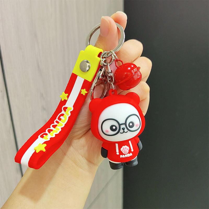 Очаровательный мультяшный брелок-худи панда милый силиконовый брелок модный подарок