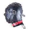 BDSM Fetish Full Head Restraint Masked Slave Bondage Restraint SM Fetish Cosplay Bondage Adjustable