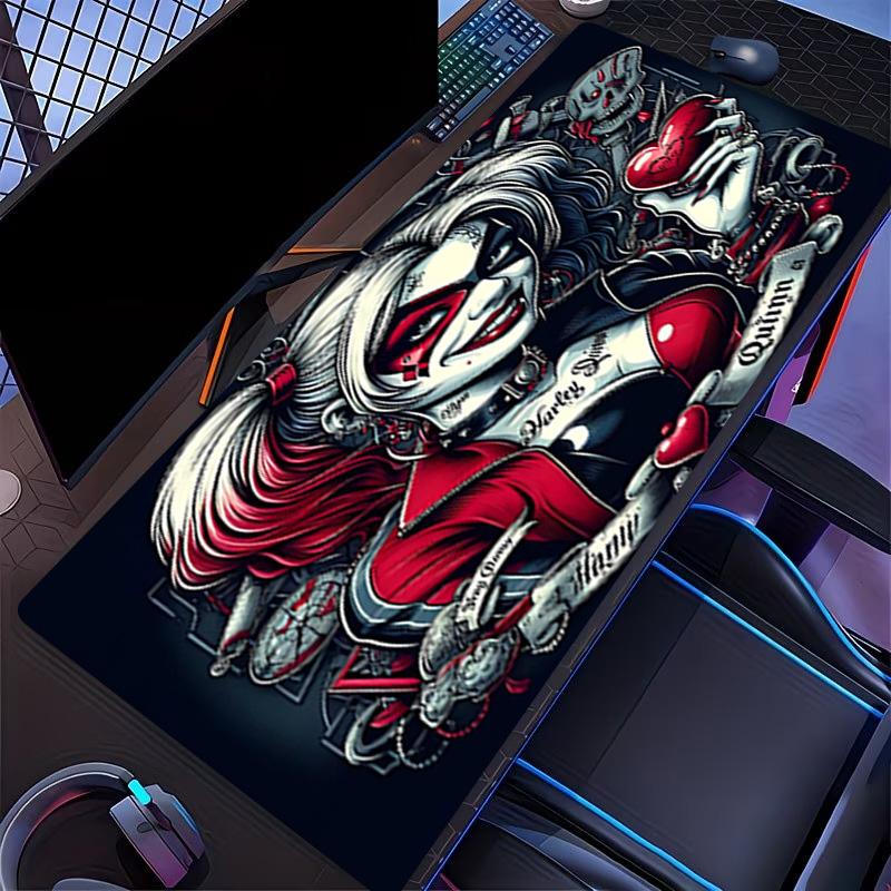 Harley Quinn Joker Print Mouse Pad, for Keyboard Pad Laptop PC Mat for Office Home Use, Desk Decor, Perfect Birthday Gift for Gamers