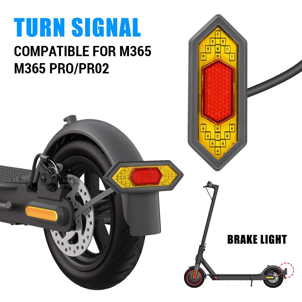 Electric Scooter Turn Signal Light Tail Lamp Brake Light with Steering Handle Compatible for Xiaomi M365 Electric Scooter