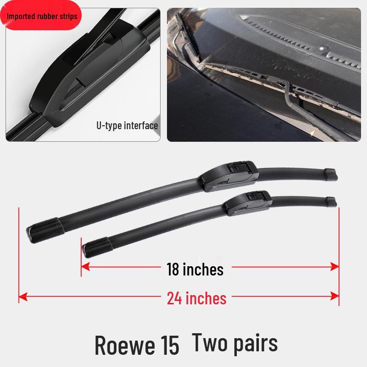 Roewe I5 Special Boneless Wiper Blade - Universal Rubber Strip Accessory