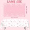 Pink Bow 1st Birthday Party Decorations 2Pcs Coquette Birthday Decorations Tablecloths Girls Just Wanna Be One Table Cloth Bow Theme Disposable