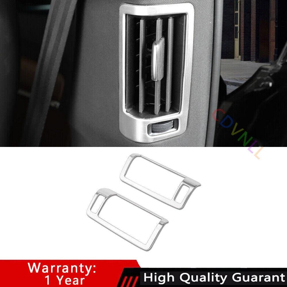 Fit For Volvo S90 2017-2021 Silver Steel B Post Air Outlet Vent Cover Trim 2PCS