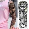 1 PC 480*170MM Large Temporary Tattoos Sleeve for Men Women Full Arm Selleve Tattoos Temporary Realistic Fake Wolf Tiger Lion Tattoo