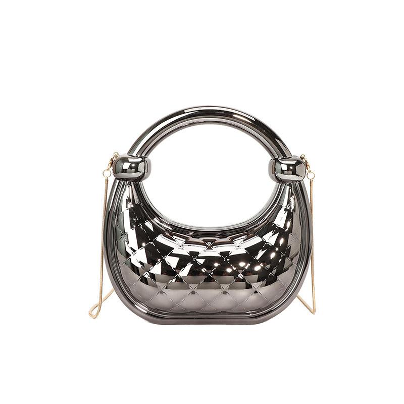 Women's bag 2025 new European and American fashion gradual change color messenger box bag niche hand carry rope knot dumpling bag tide