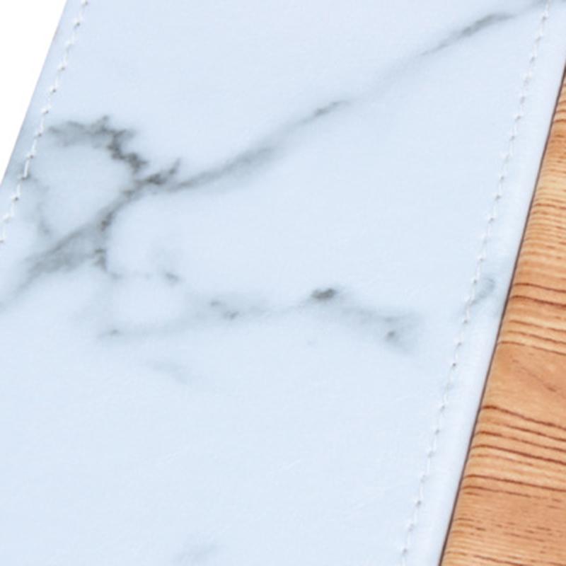 BAAU Rectangular Marble PU Grain Tissue Box Cover Napkin Holder Paper Towel Dispenser Container for Home Office Decor