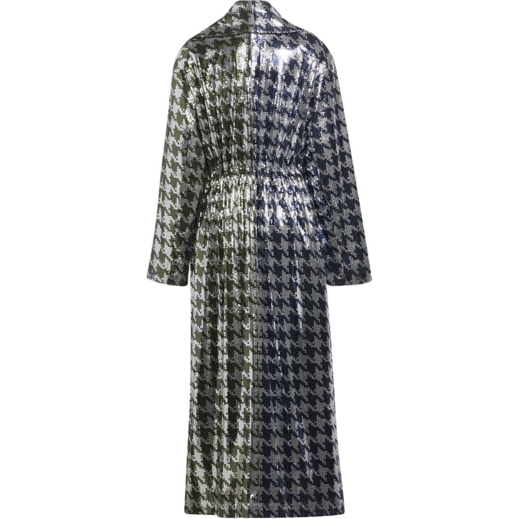 Adidas Originals X Ivy Park Длинное пальто с пайетками и узорами «гусиные лапки» Женское пальто синее HC5954